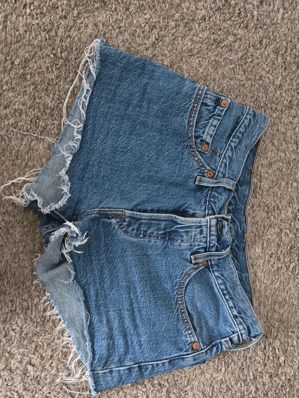 Classic Blue Denim Women's Cutoff Shorts